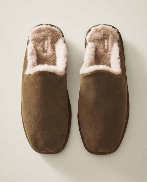 COSY LEATHER SLIPPERS