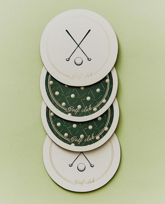 PACK OF CORK GOLF COASTERS (PACK OF 4)