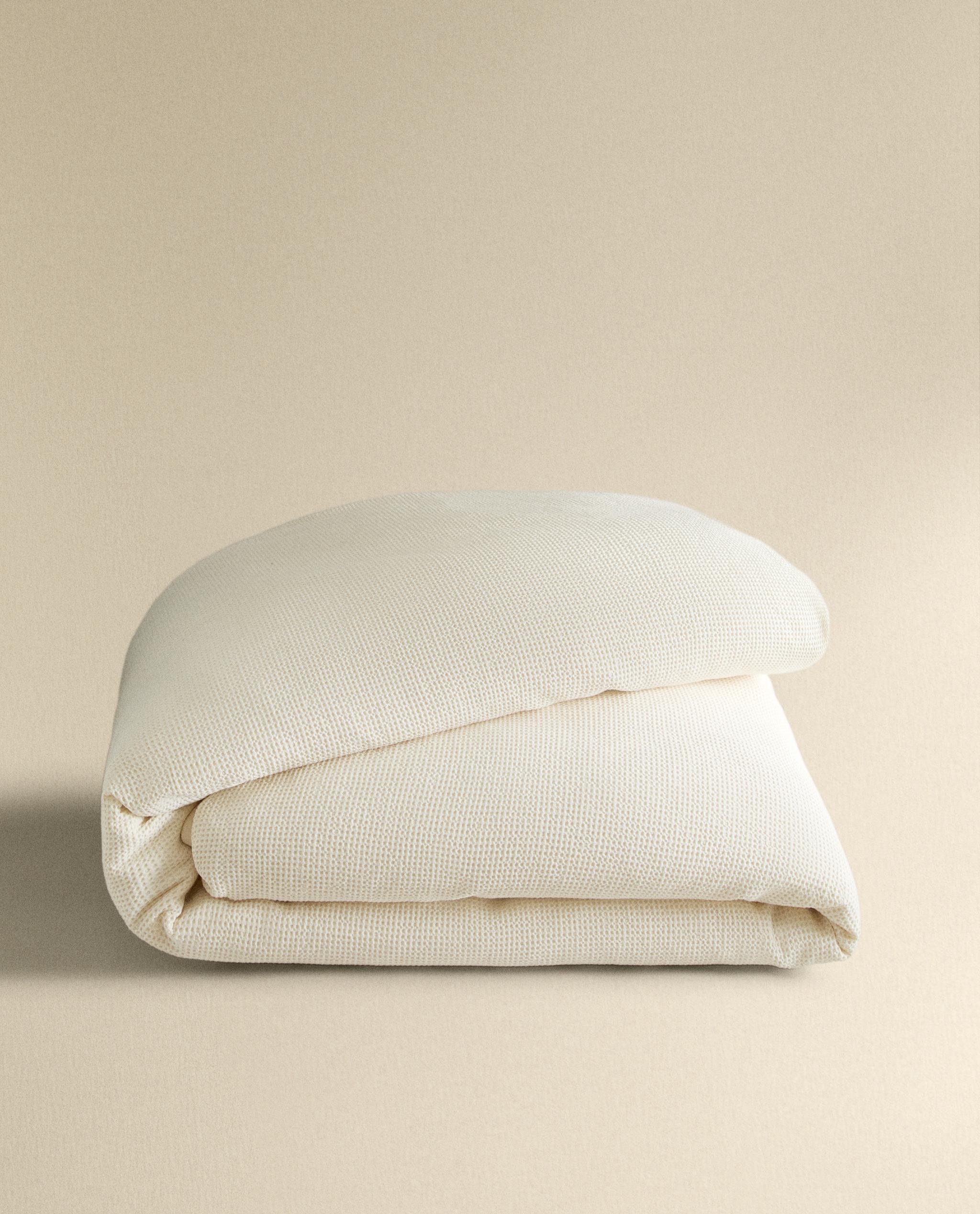 MINI WAFFLE-KNIT COTTON DUVET COVER product thumbnail 20