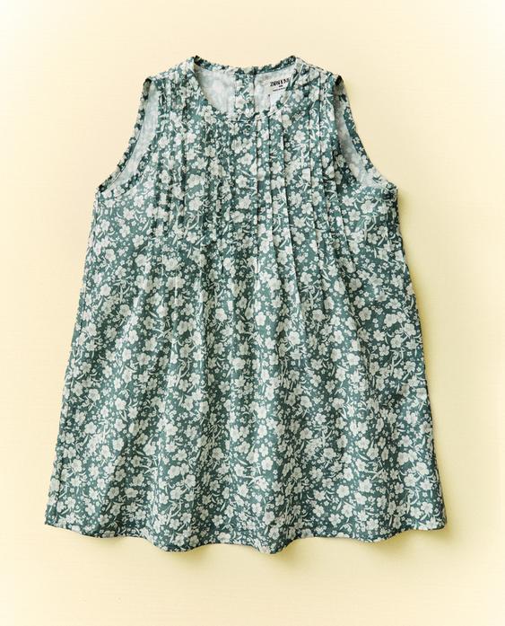 VESTIDO INFANTIL ALGODÓN FLORES TROPICALES
