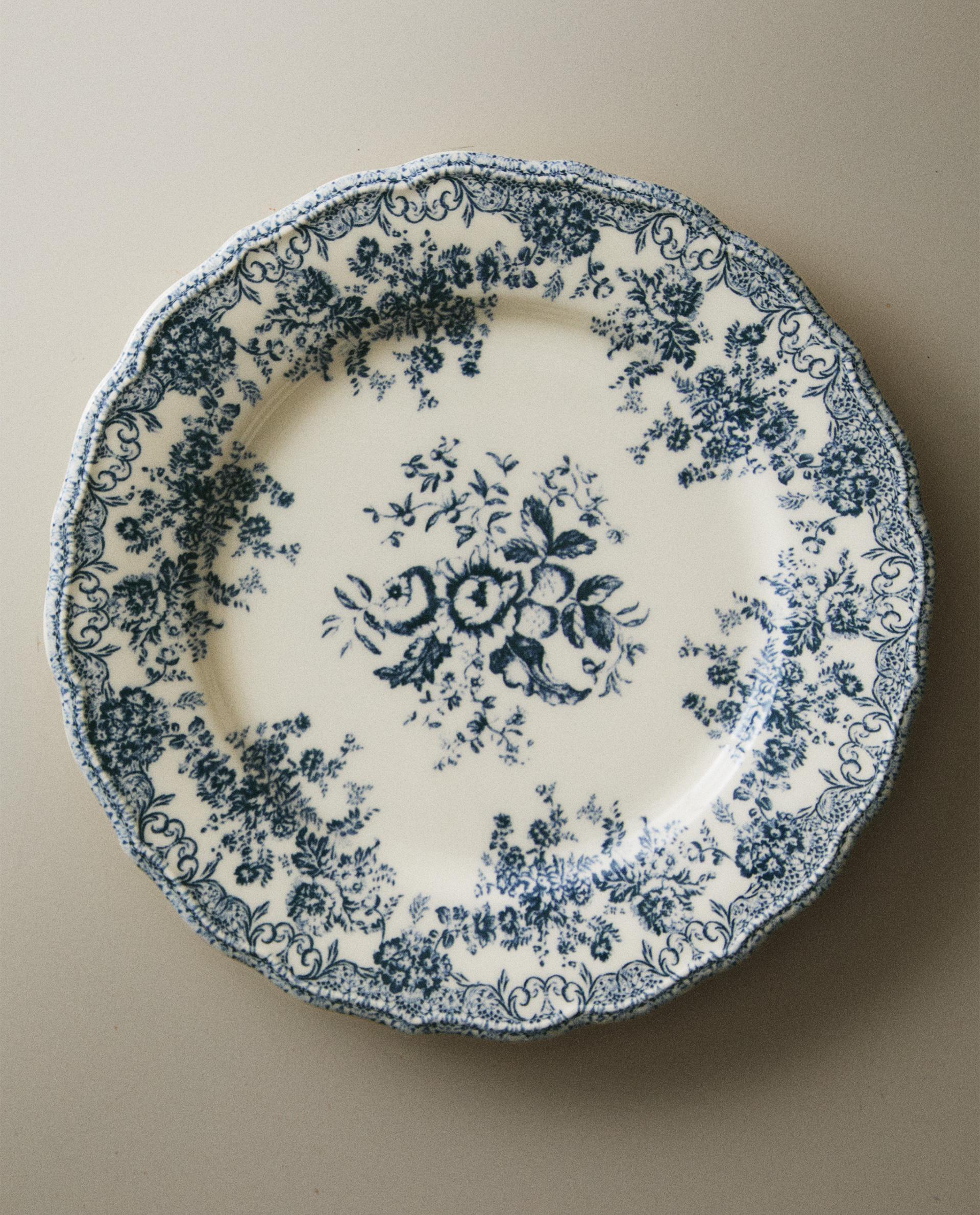FLORAL EARTHENWARE DINNER PLATE | Zara Home United States of America