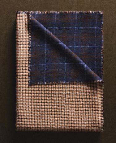 DOUBLE-FACED CHECK WOOL THROW