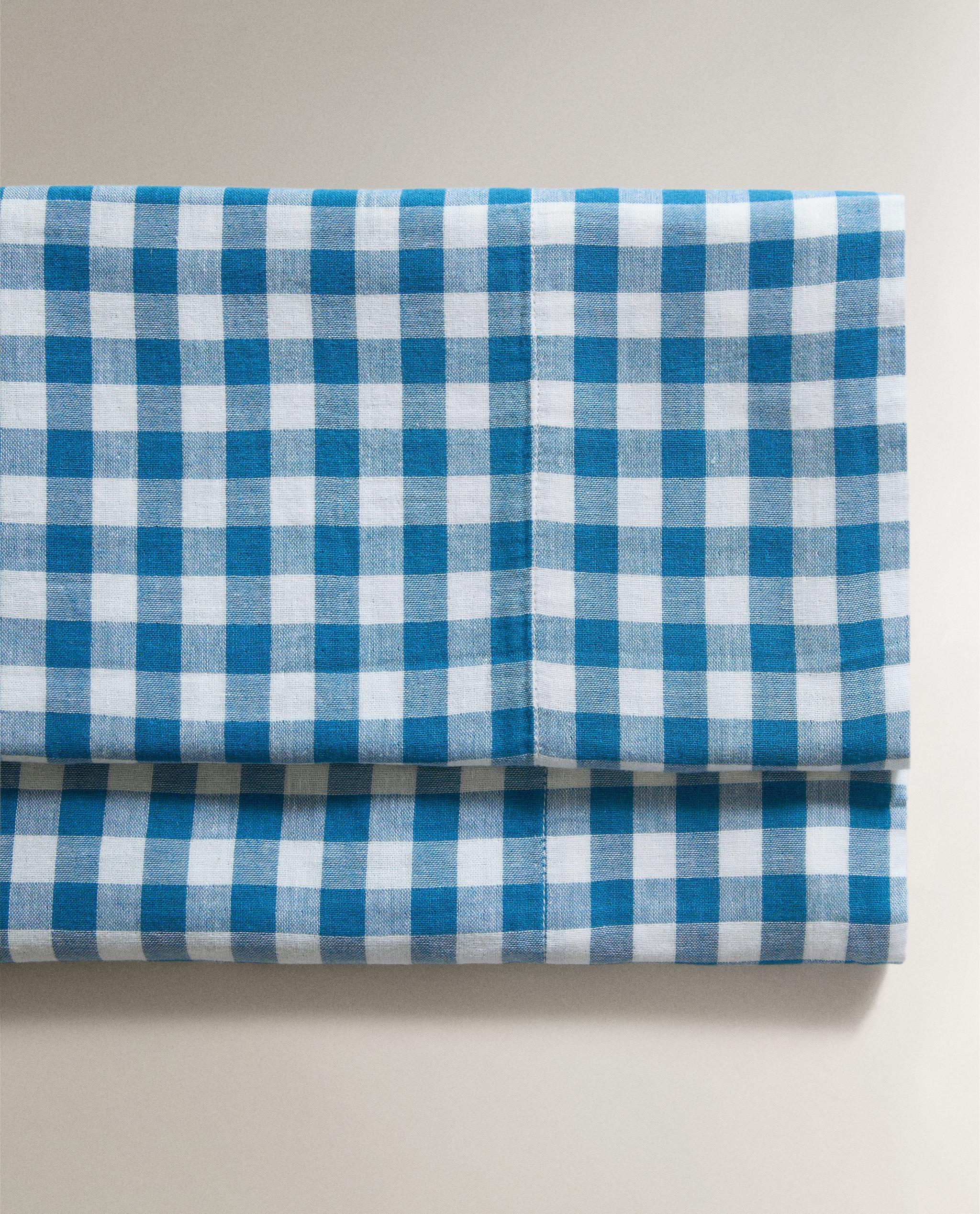 CHECK COT PILLOWCASE AND FLAT SHEET SET product thumbnail 4