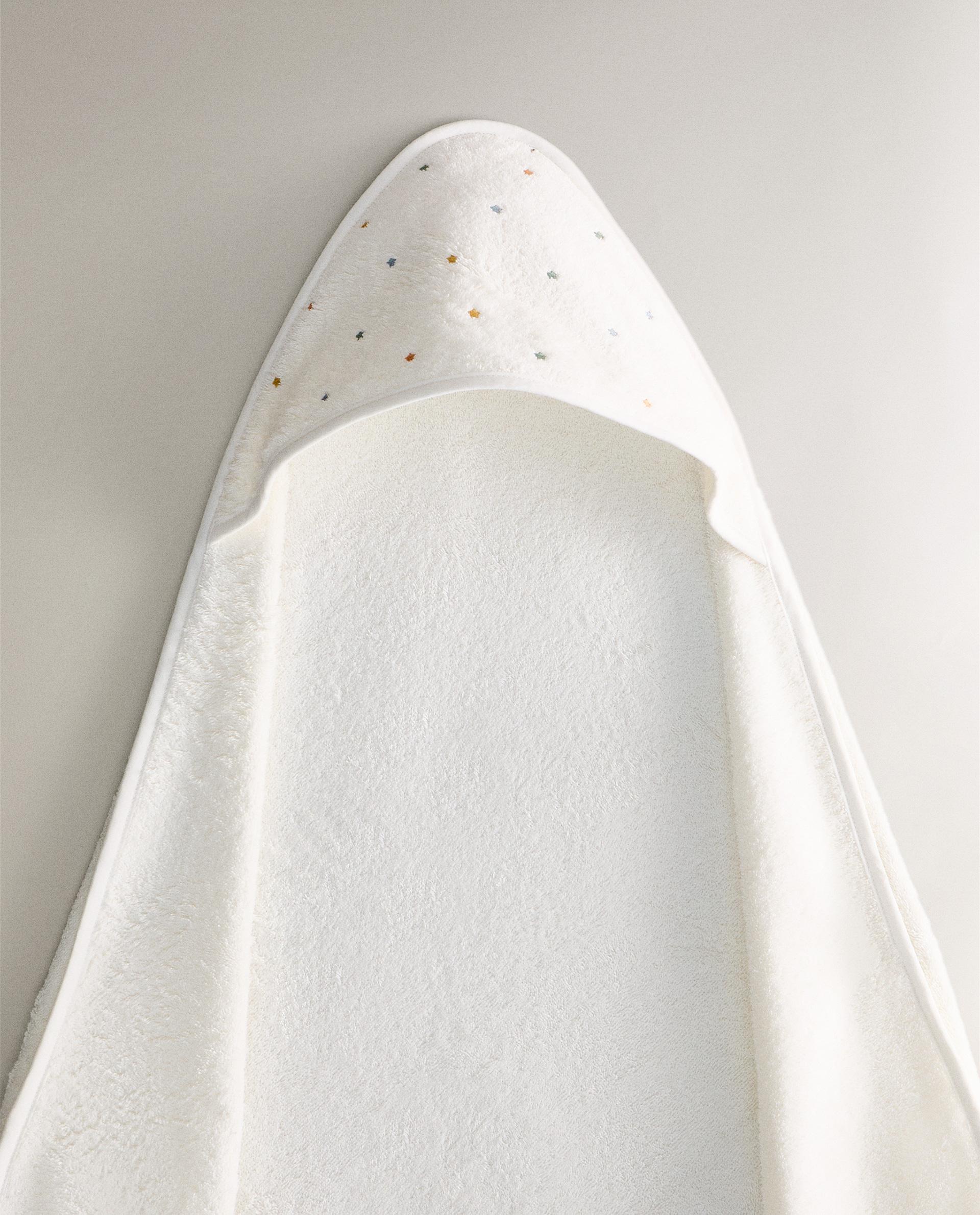 STARS HOODED BABY TOWEL