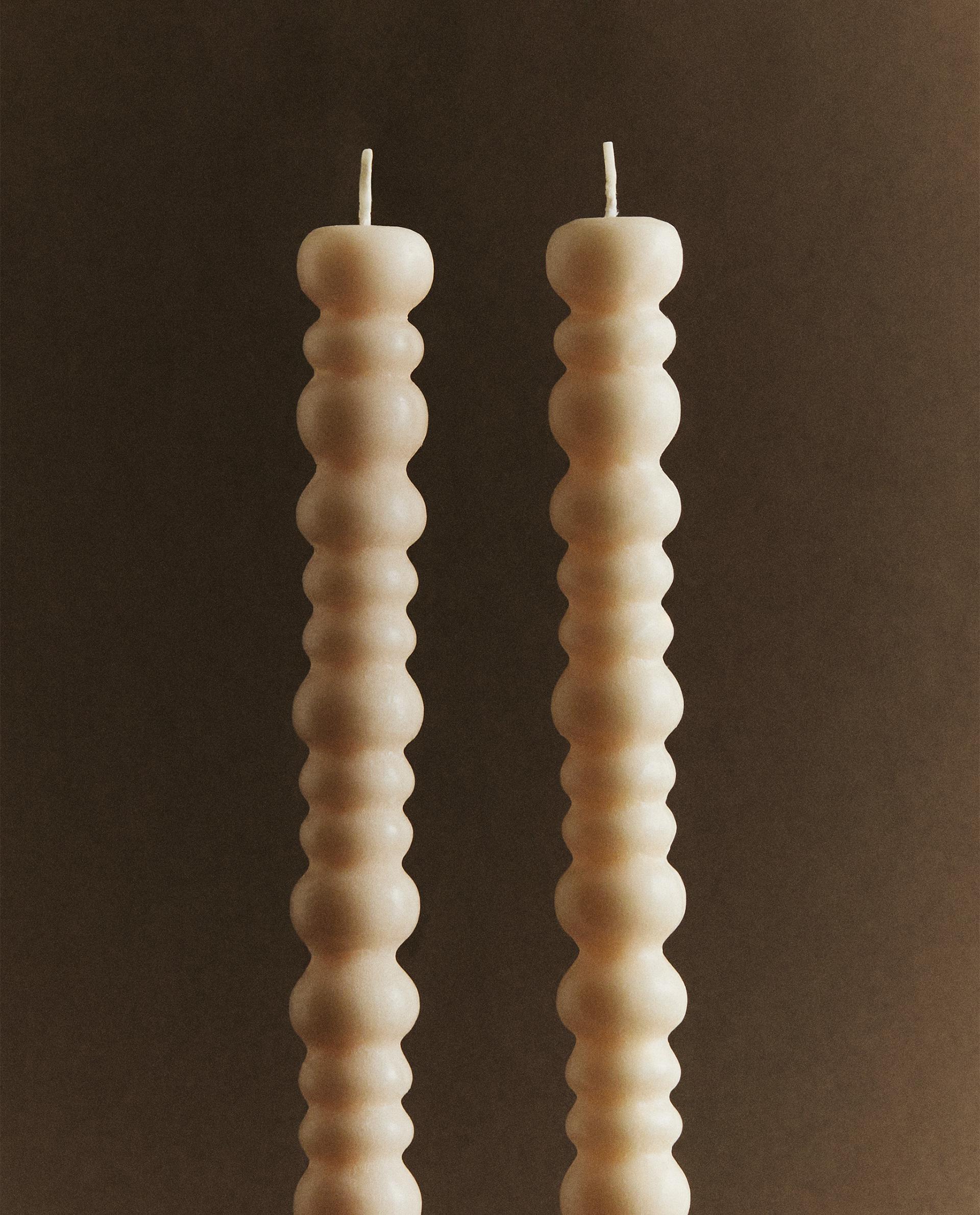 SET OF DECORATIVE WAVY CANDLES (SET OF 2) product thumbnail 10