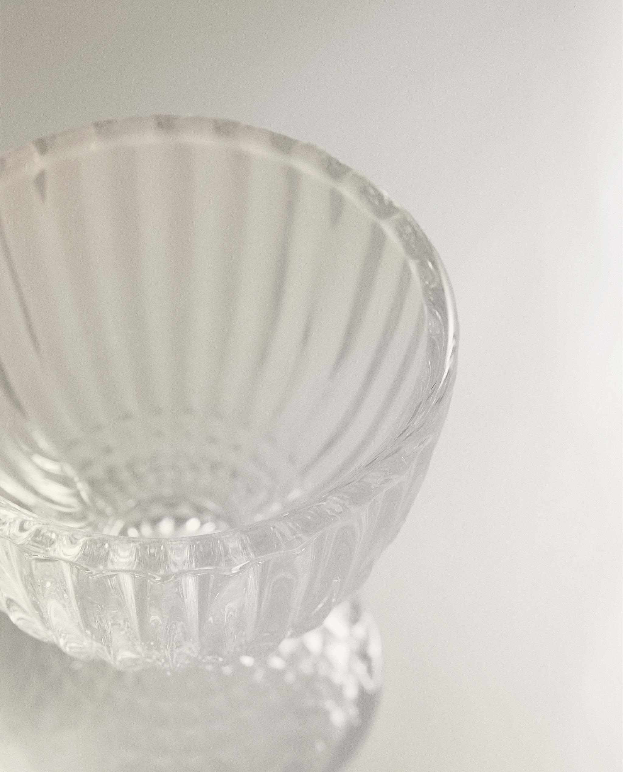 GLASS EGG CUP WITH RAISED GEOMETRIC DESIGN product thumbnail 9
