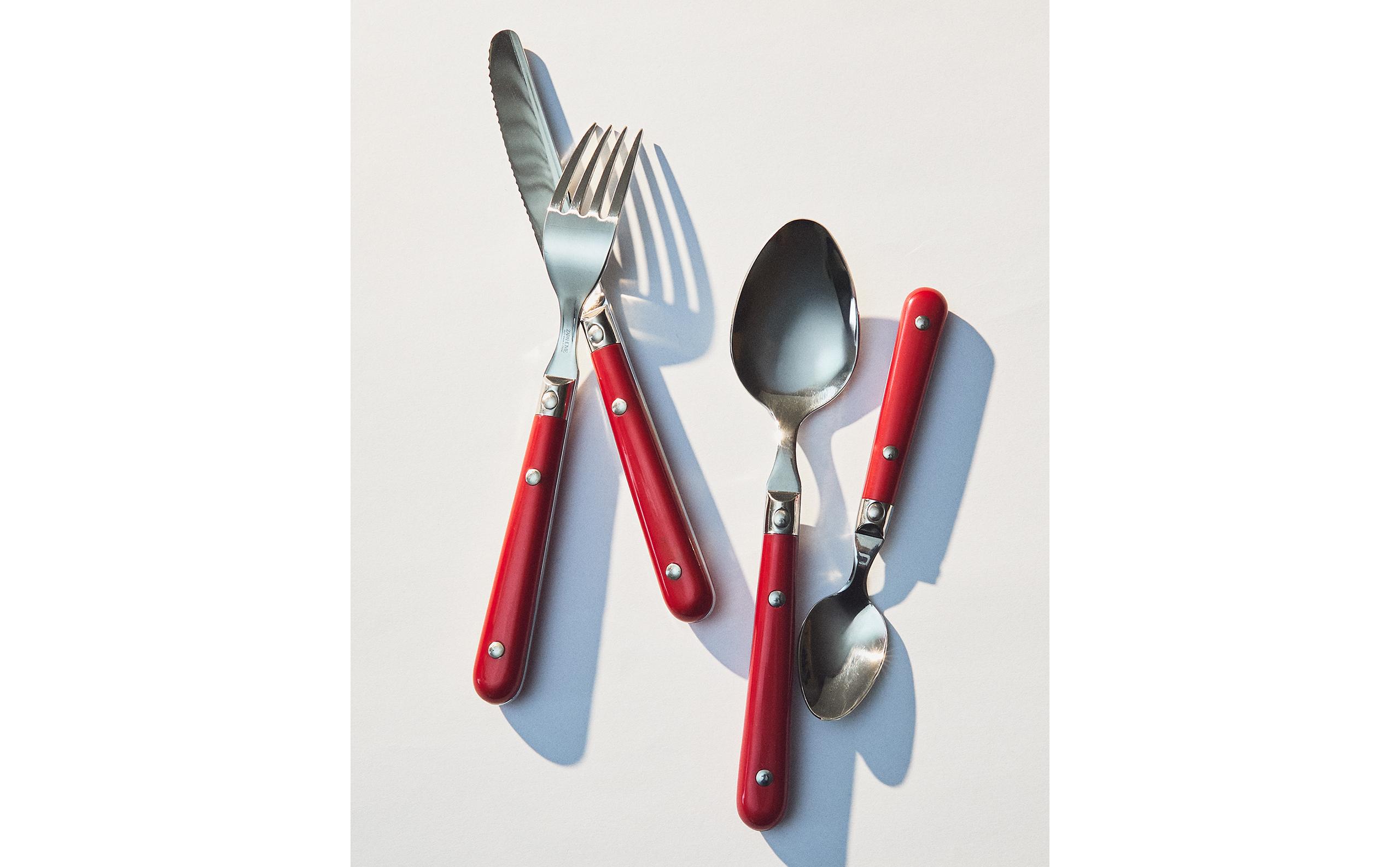 CUTLERY SET WITH RED HANDLE (SET OF 4) product thumbnail 11