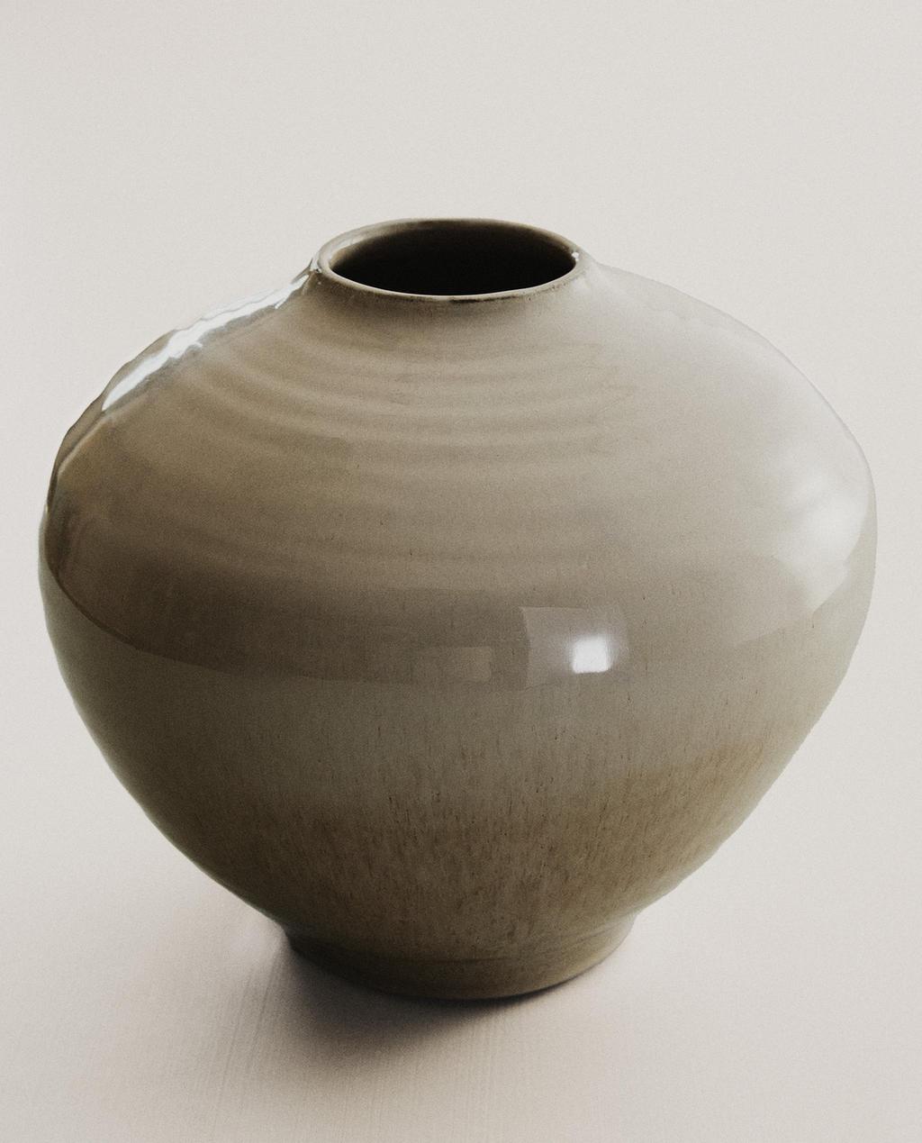 ENAMELLED STONEWARE VASE