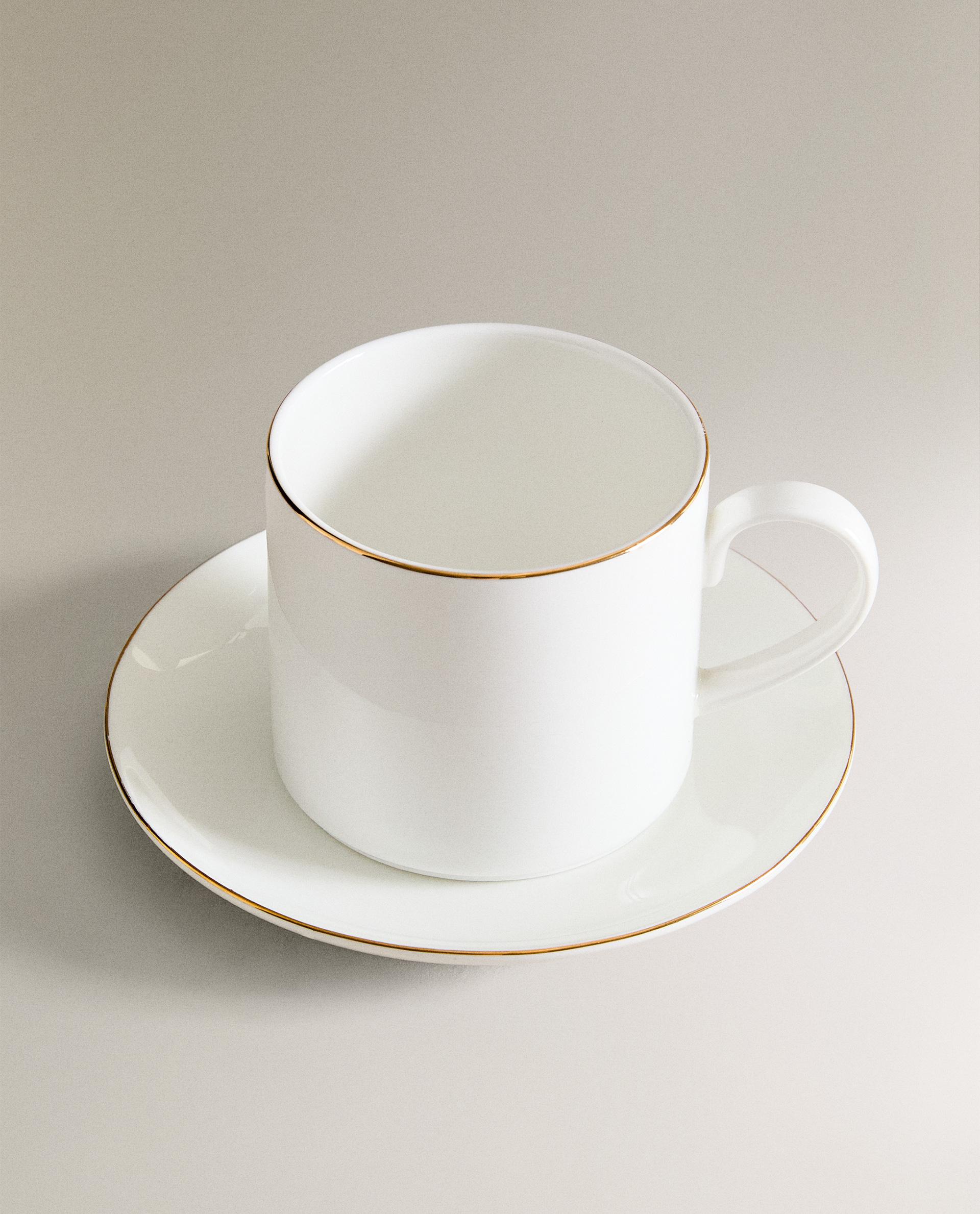 GOLD BONE CHINA COFFEE CUP AND SAUCER product thumbnail 6
