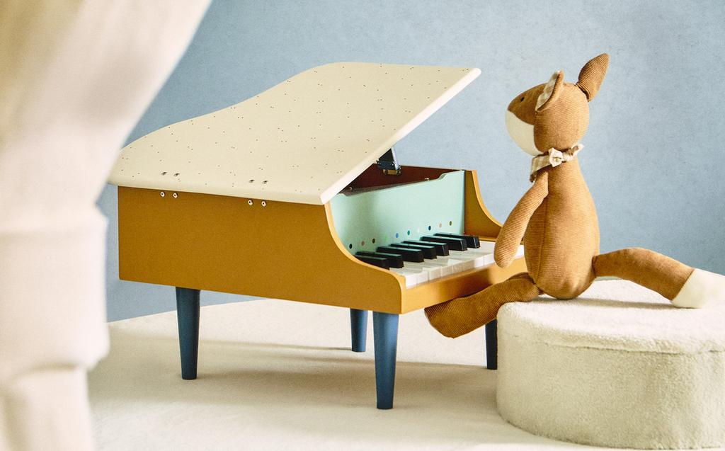 BRINQUEDO INSTRUMENTO PIANO INFANTIL MADEIRA