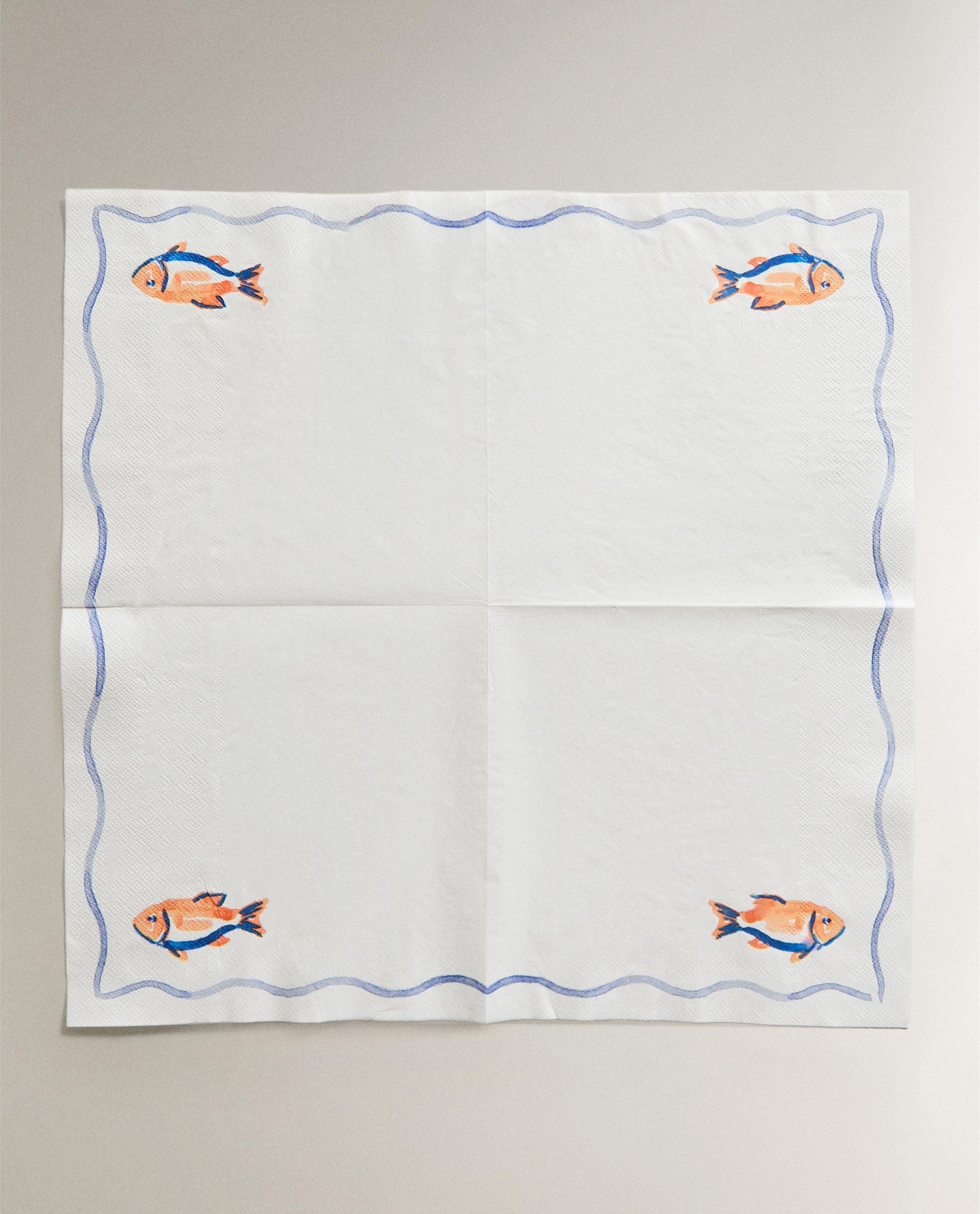 PACK OF FISH PAPER NAPKINS (PACK OF 20) product thumbnail 2