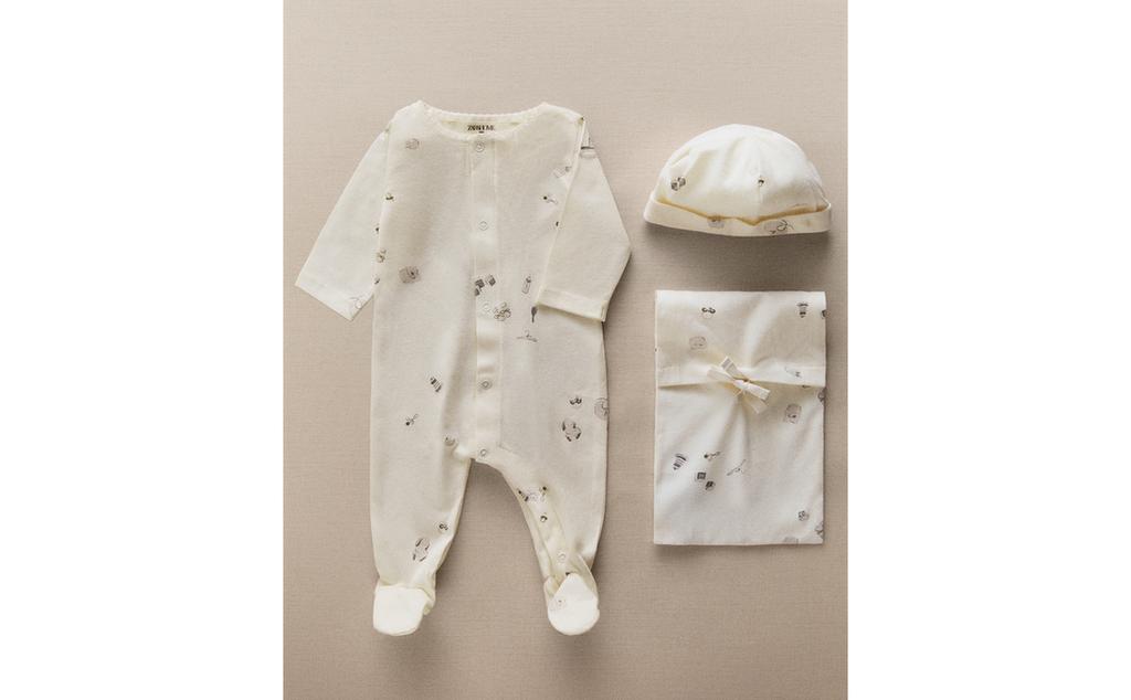 PRINTED NEWBORN BABY SET