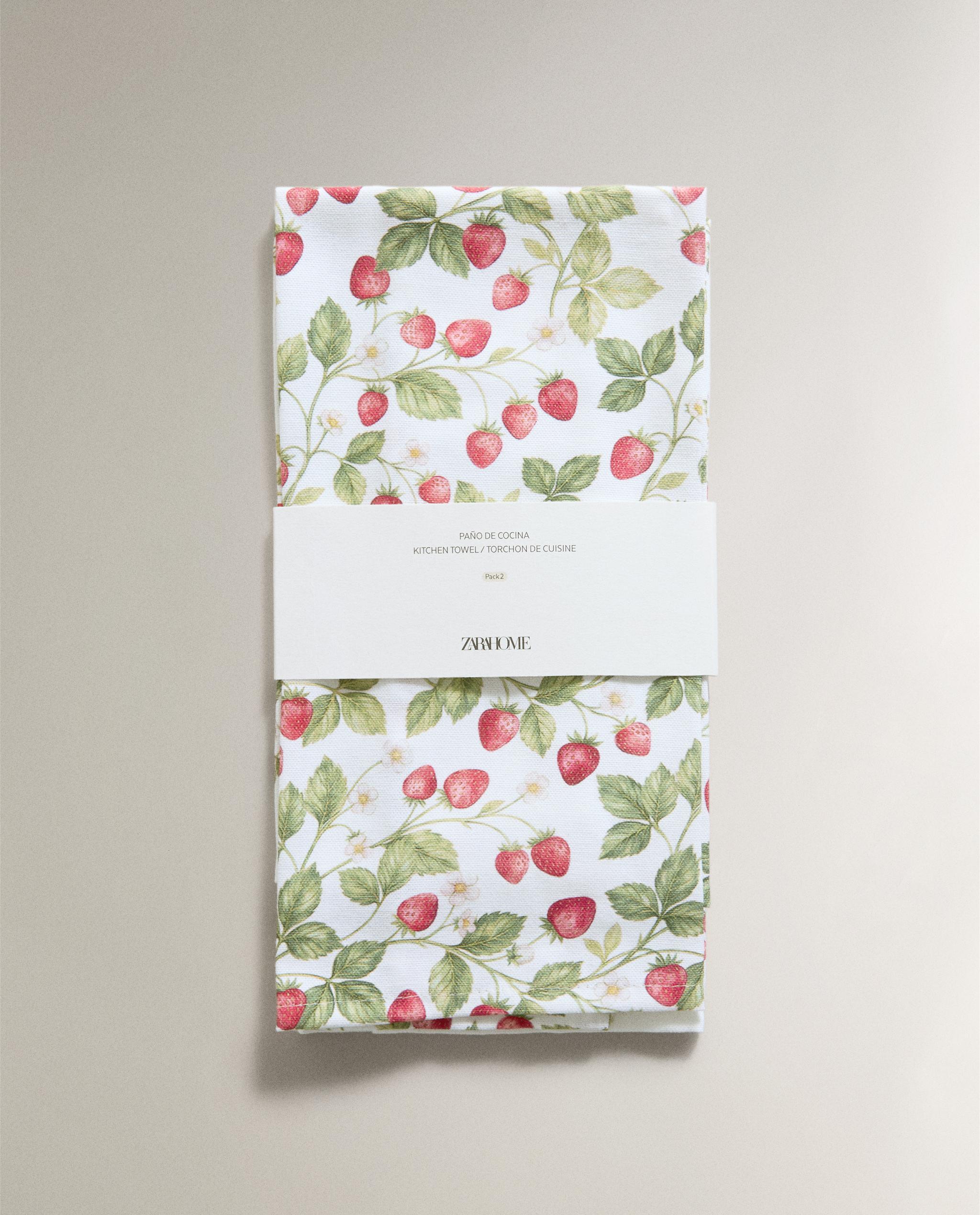 PACK OF FLORAL COTTON TEA TOWELS (PACK OF 2) product thumbnail 3