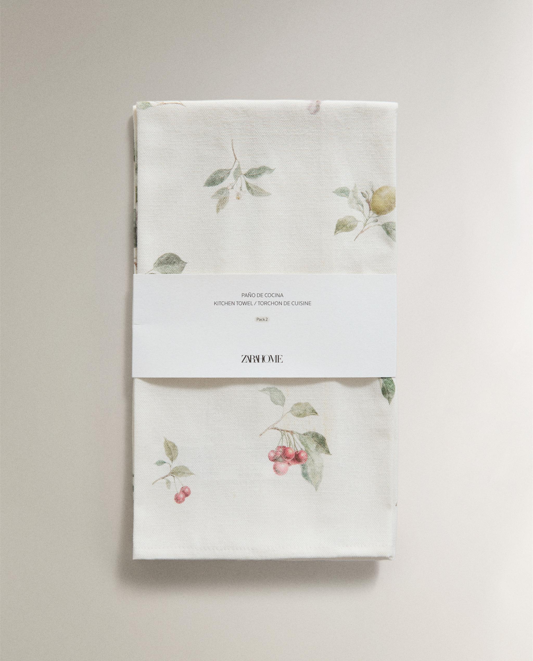 PACK OF FLORAL COTTON TEA TOWELS (PACK OF 2) product thumbnail 7
