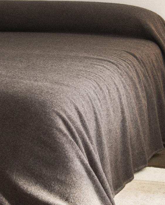 HERRINGBONE WOOL BEDSPREAD