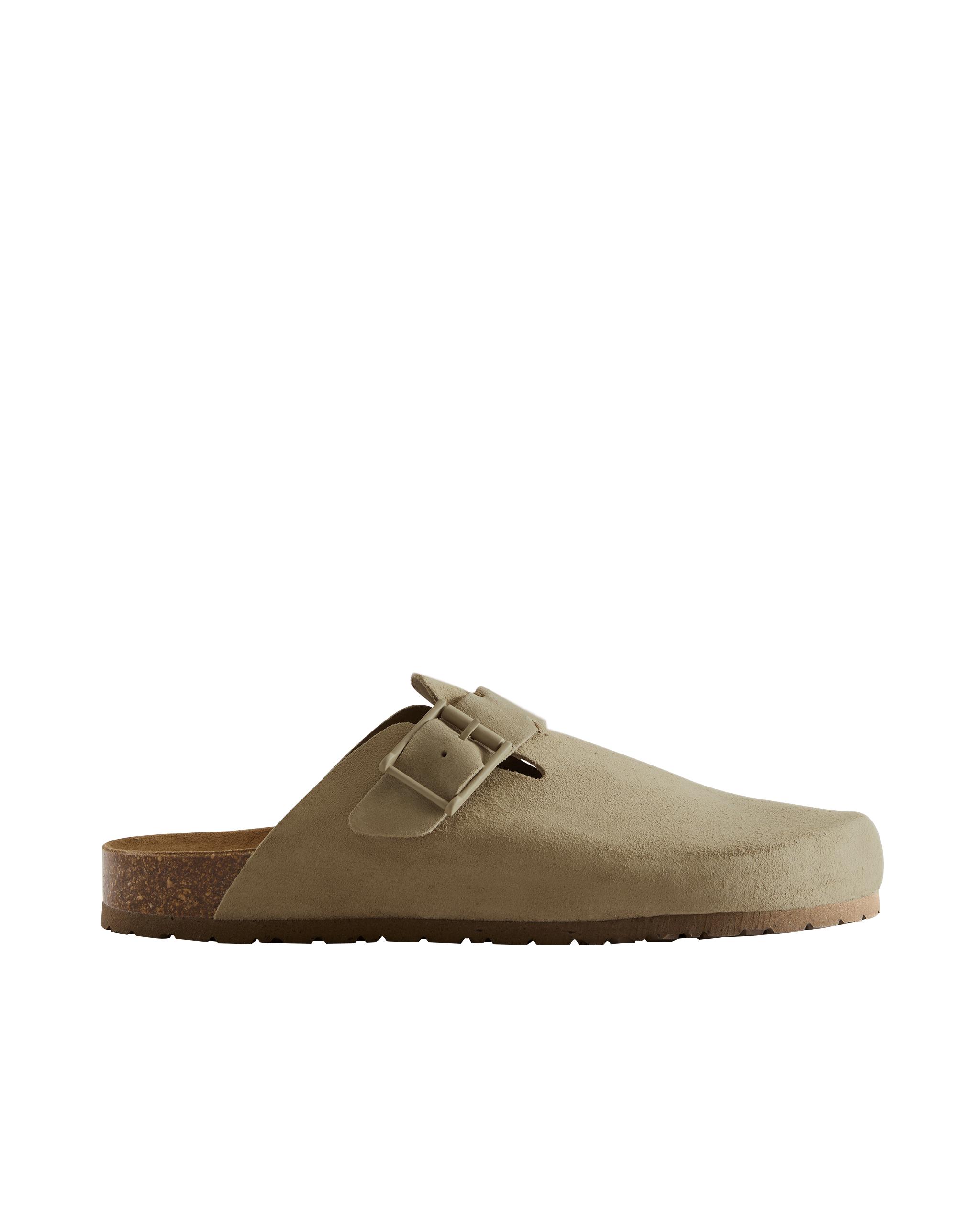 LEATHER CLOGS WITH BUCKLE AND TOPSTITCHING DETAIL product thumbnail 14