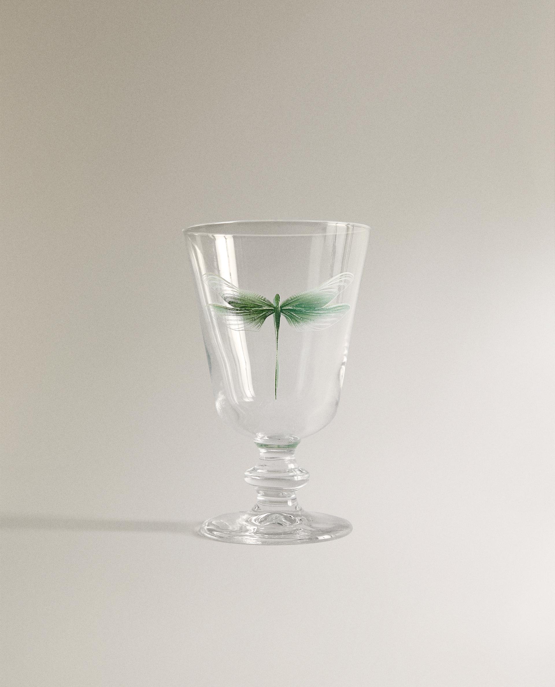 DRAGONFLY TRANSFER WINE GLASS Zara Home South Korea / 대한민국