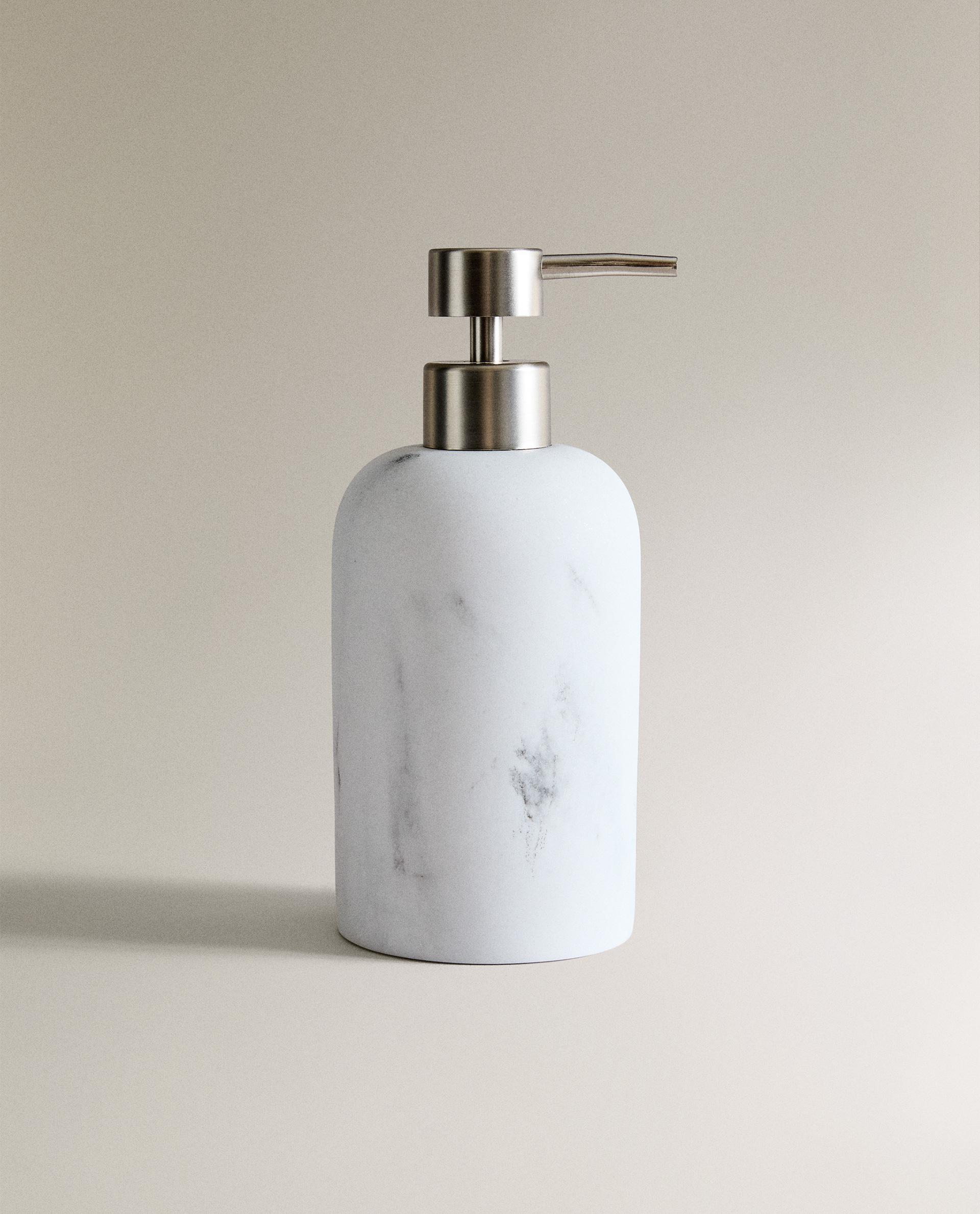 MARBLE-EFFECT BATHROOM SOAP DISPENSER