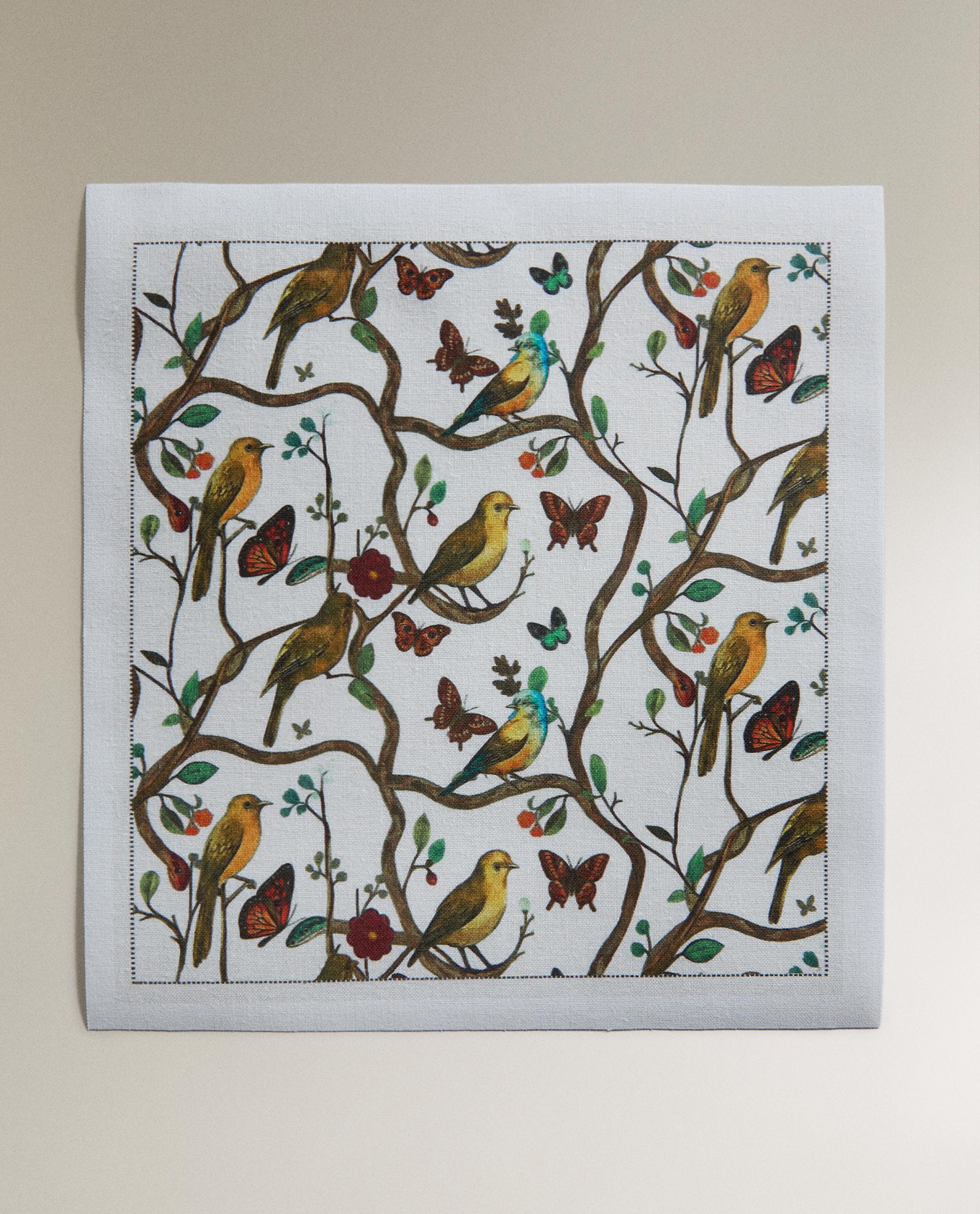 PACK OF BIRD PRINT NAPKINS (PACK OF 20) | MARISA BERENSON product thumbnail 6