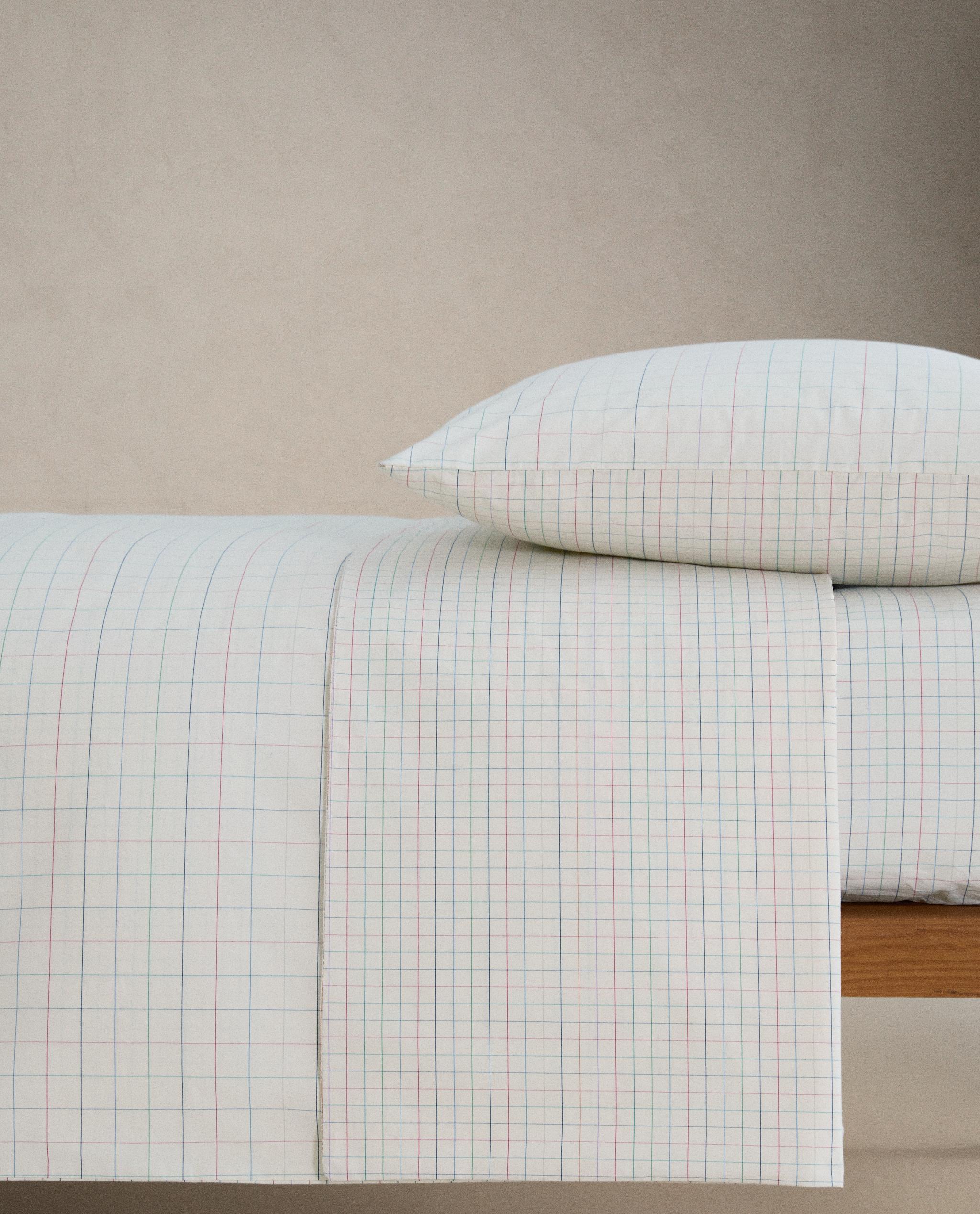 CHILDREN'S CHECK COTTON FITTED SHEET product thumbnail 4