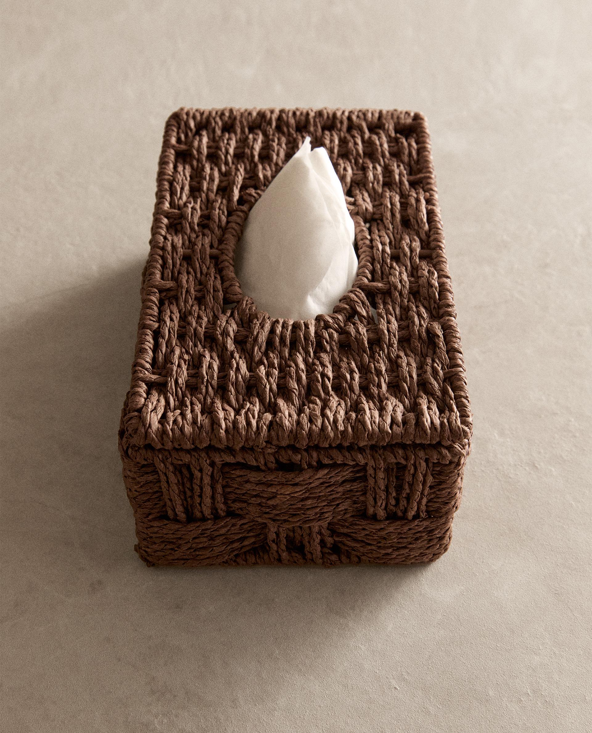 CAIXA DE LENÇOS DE PAPEL TRANÇADO CAIXA DE LENÇOS DE PAPEL TRANÇADO