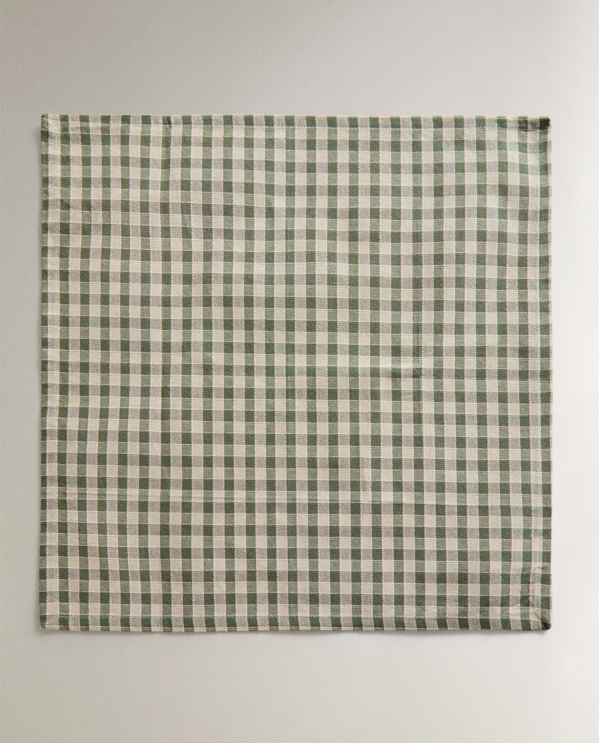 PACK OF CHECK NAPKINS WITH TOPSTITCHING (PACK OF 2) product thumbnail 9