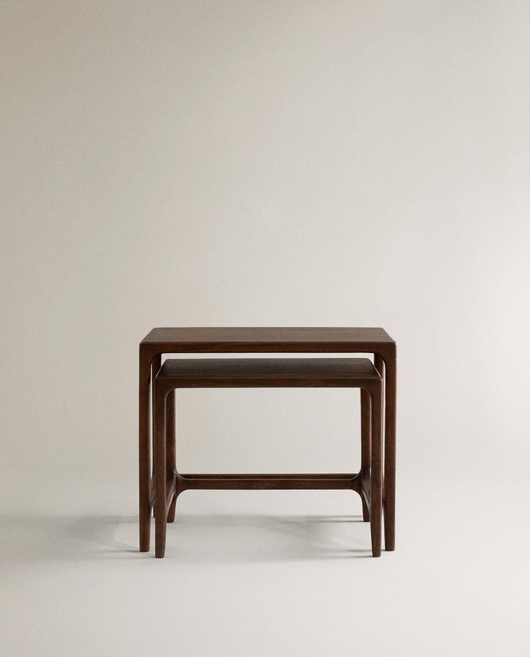 TABLES GIGOGNES AUXILIAIRES EN BOIS (ENSEMBLE DE 2)