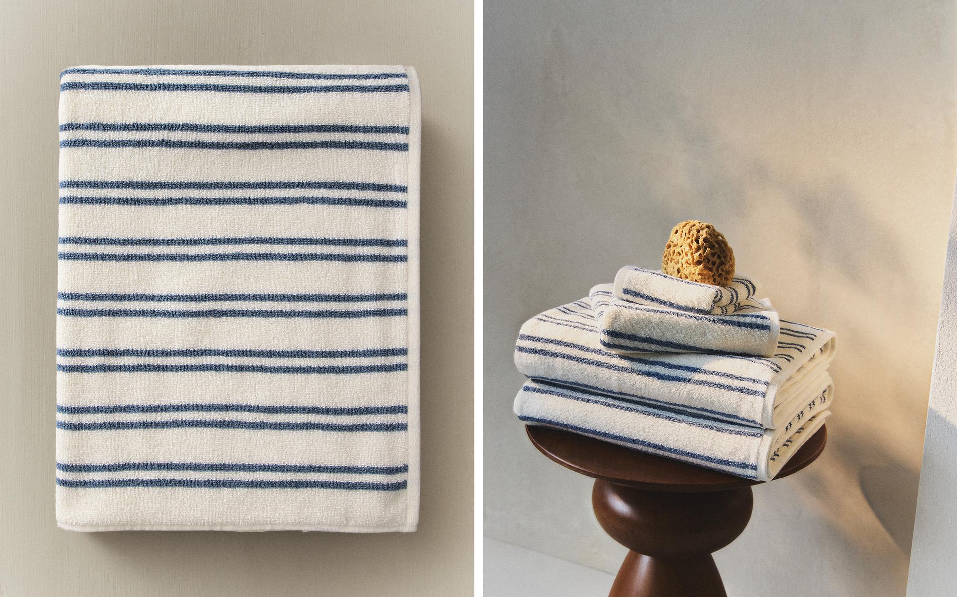 BATH TOWEL WITH DOUBLE CONTRAST STRIPE BATH TOWEL WITH DOUBLE CONTRAST STRIPE