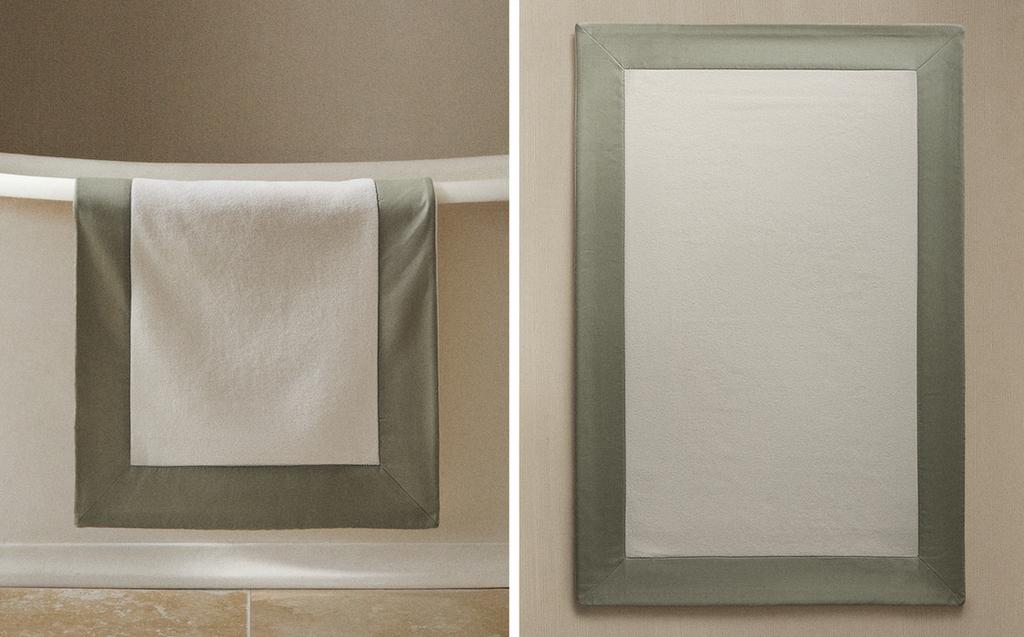 BATH MAT WITH FABRIC BAND BATH MAT WITH FABRIC BAND