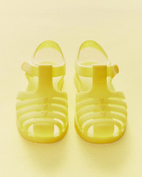 RUBBERISED CAGE SANDALS WITH HOOK-AND-LOOP STRAP RUBBERISED CAGE SANDALS WITH HOOK-AND-LOOP STRAP