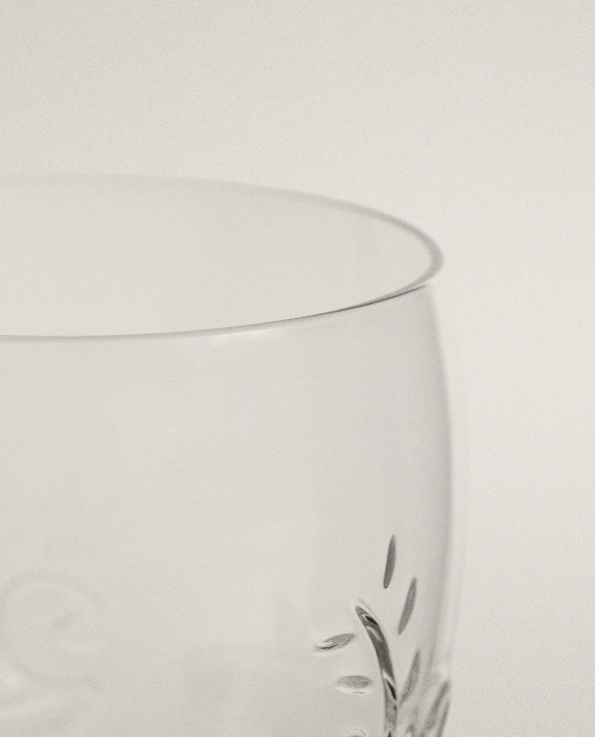 RAISED FLORAL DESIGN GLASS TUMBLER product thumbnail 8