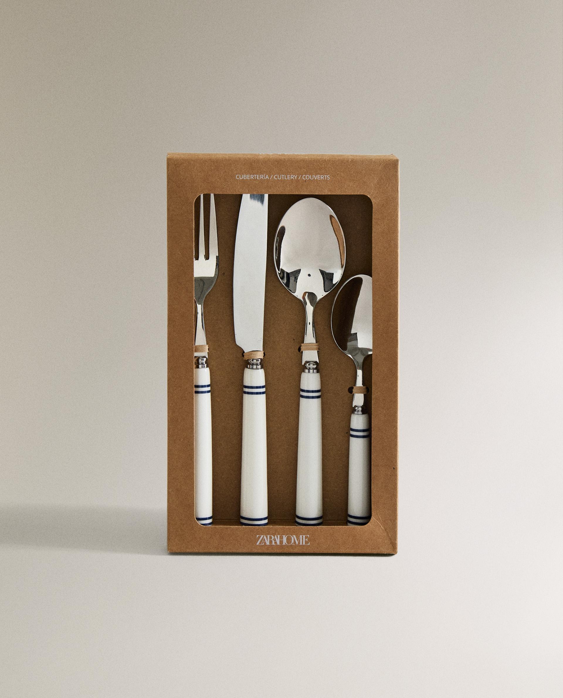 ZARA HOME カトラリーセット　ゴールド 3-PIECE GOLDEN STEEL FLATWARE SET | Zara Home United States