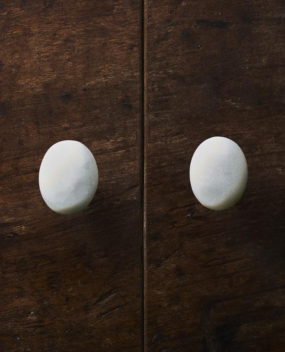 OVALE MARMEREN DEURKNOPPEN (2-PACK)