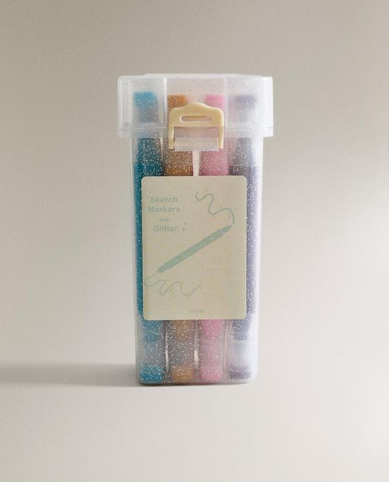 أقلام تحديد بغليتر للأطفال (حزمة 12 قطعة) أقلام تحديد بغليتر للأطفال (حزمة 12 قطعة)