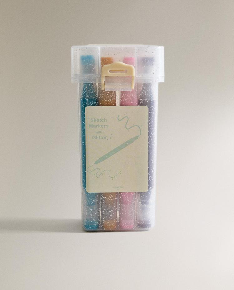 KIDS' GLITTER MARKERS (PACK OF 12) KIDS' GLITTER MARKERS (PACK OF 12)