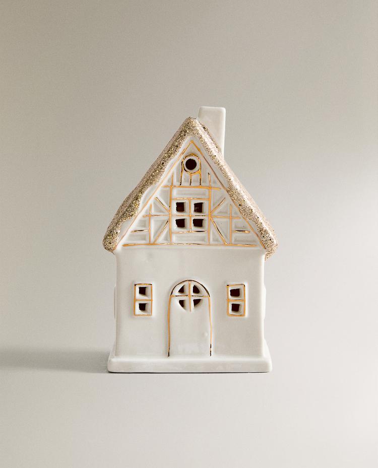 CERAMIC CHRISTMAS HOUSE DECORATION