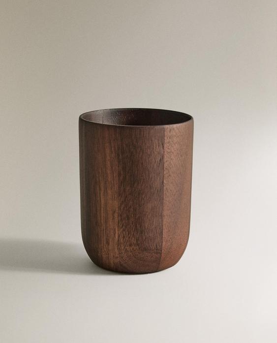VASO CEPILLO DIENTES MADERA