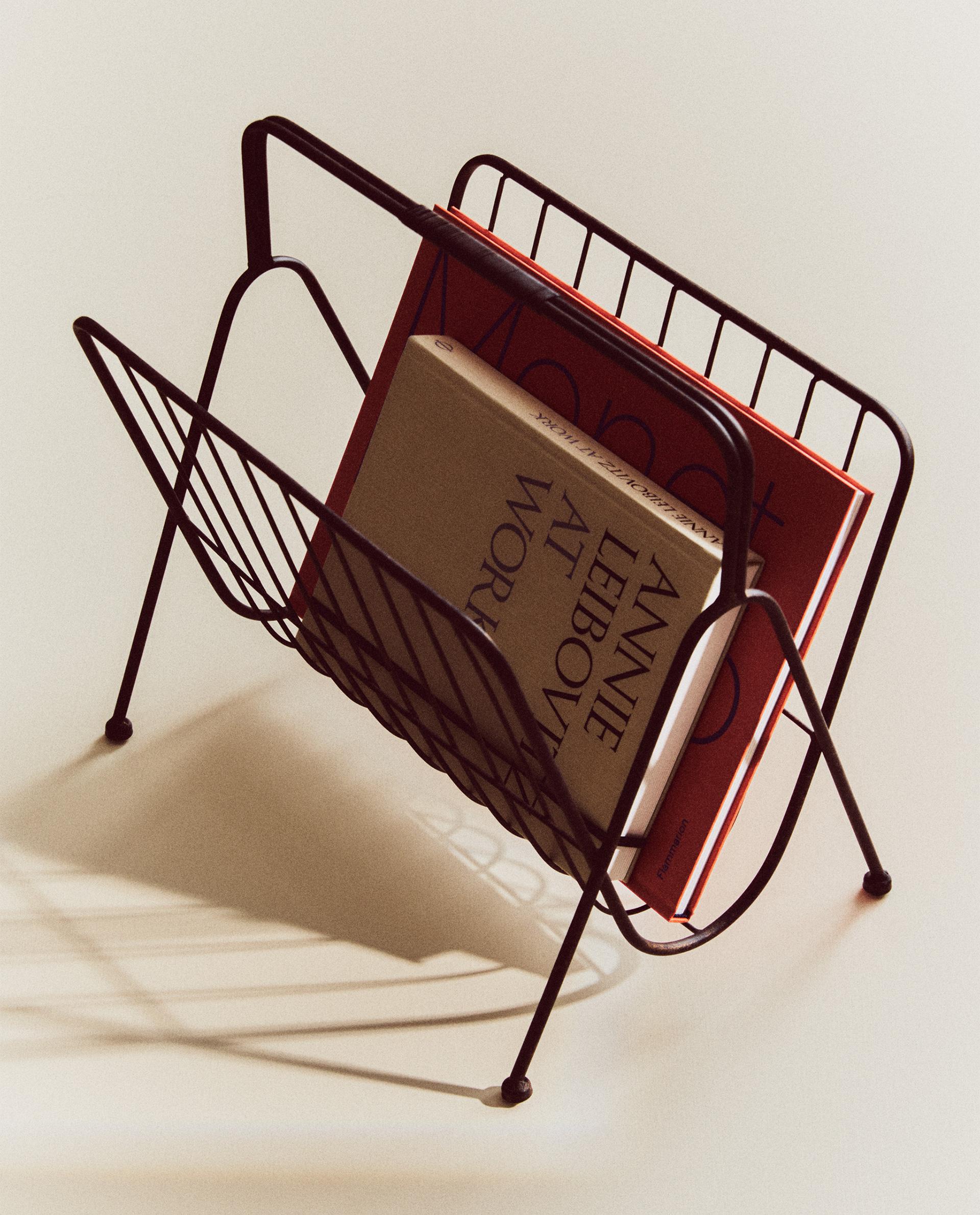 MAGAZINE RACK WITH METAL FRAME AND HANDLE | Zara Home Canada
