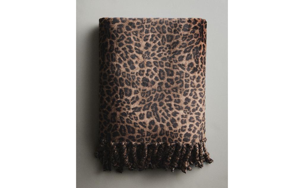 بطانية من صوف فيليس بطبعة لون الفهد