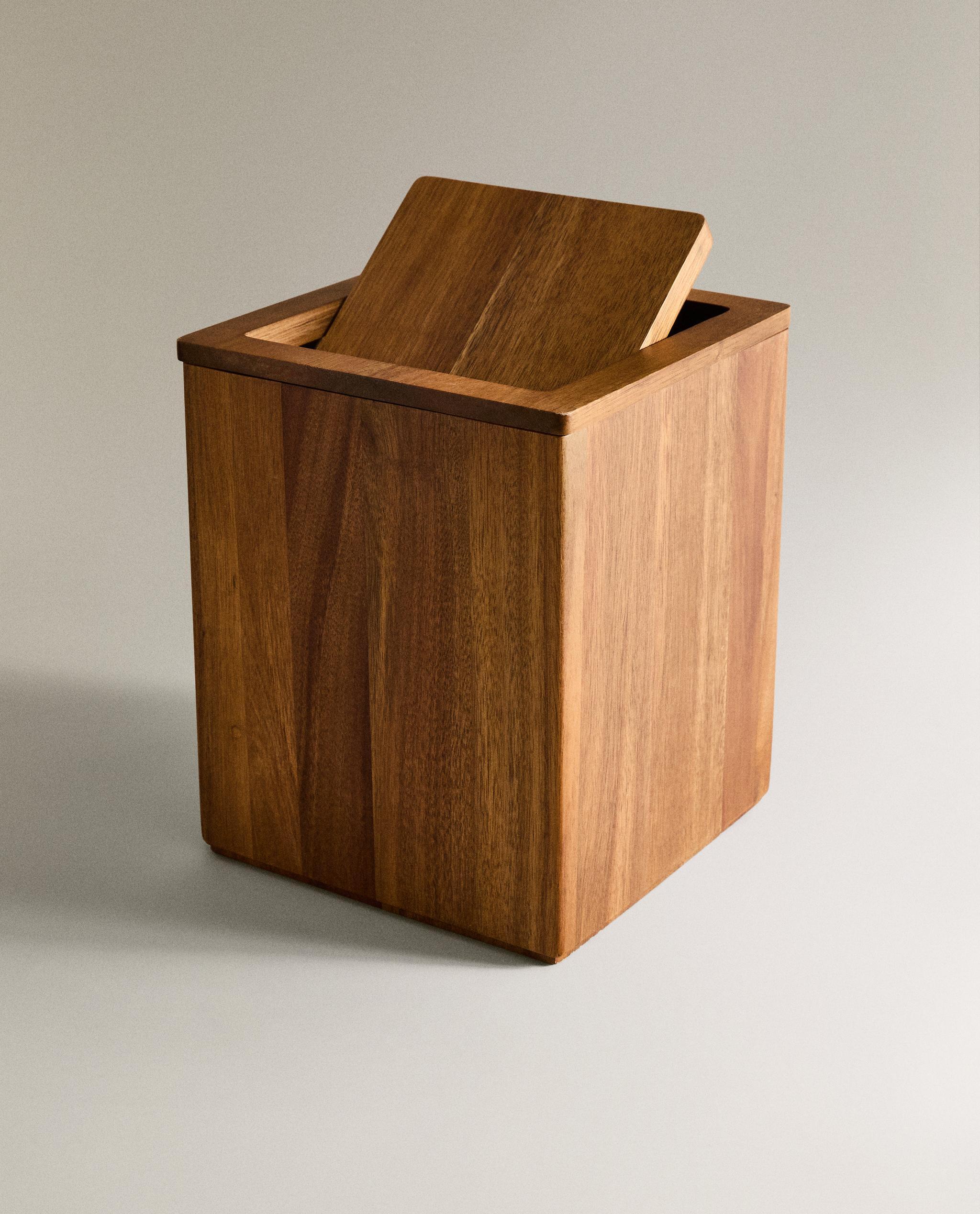 SQUARE WOODEN BATHROOM BIN product thumbnail 9