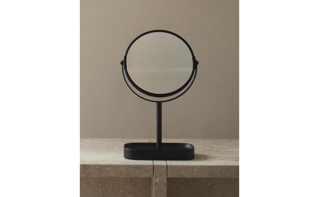 BLACK RESIN VANITY MIRROR BLACK RESIN VANITY MIRROR