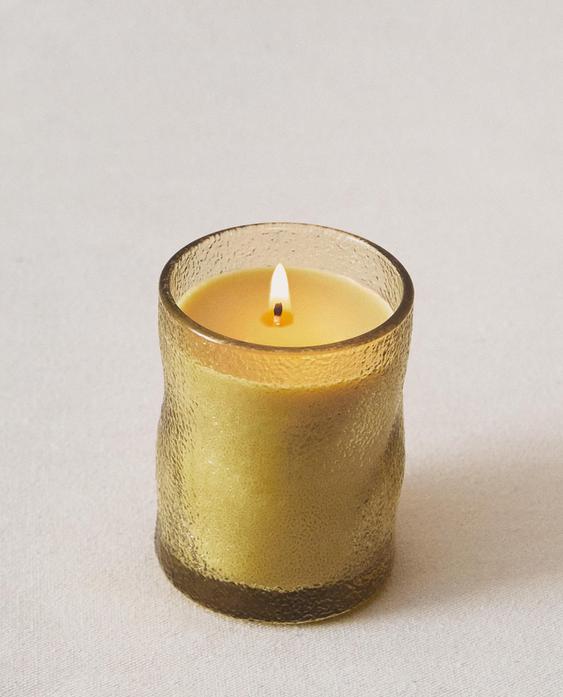 (155 G) INCENSE & ORANGE SCENTED CANDLE