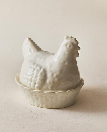 CERAMIC HEN JAR