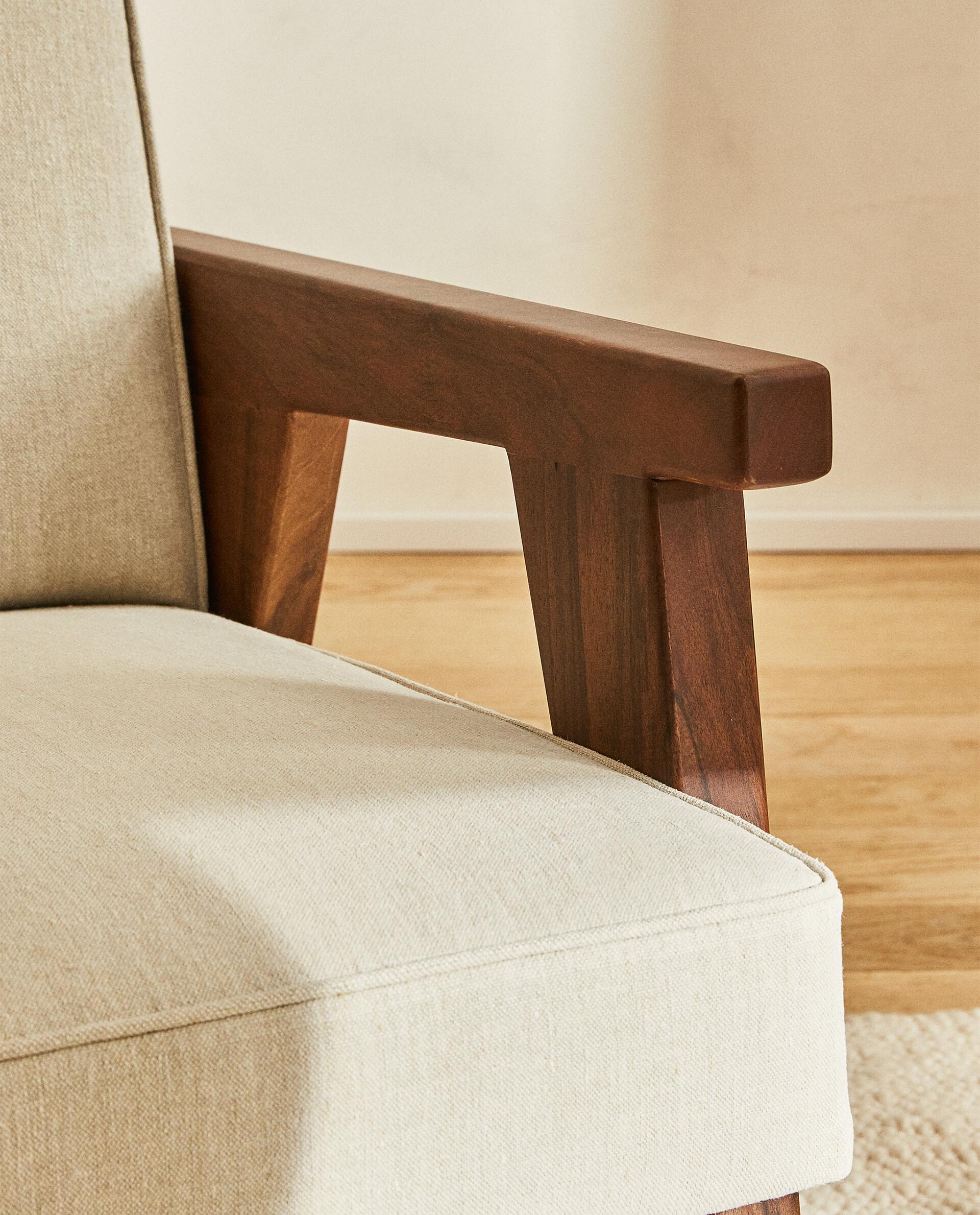 ZARA HOME BY BLASCO アップホルスタード ウォールナット アーム