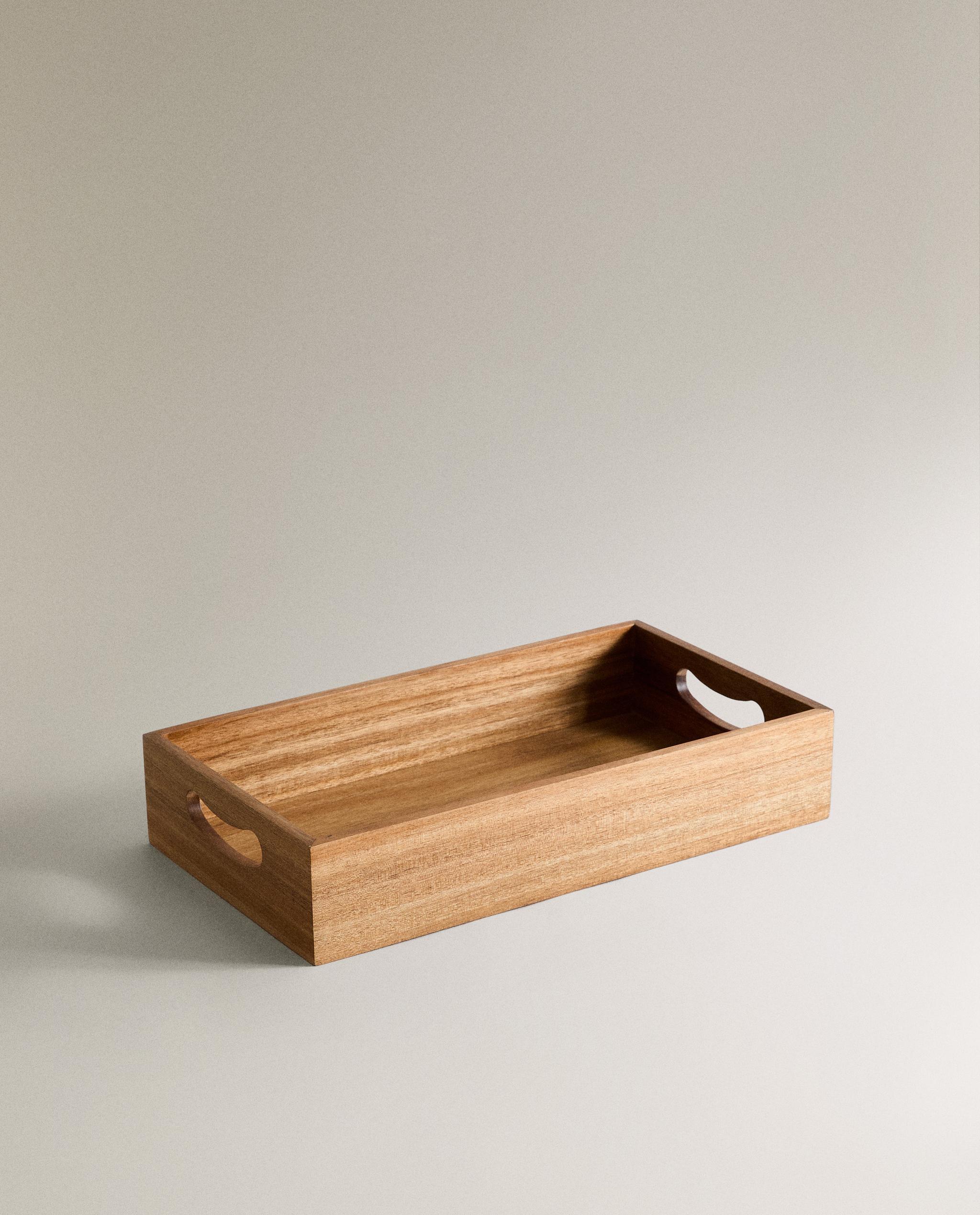 完売 人気 廃番 ZARA  Wooden Tray インテリア トレイ ACACIA WOOD TRAY WITH HANDLES | Zara Home United States of America