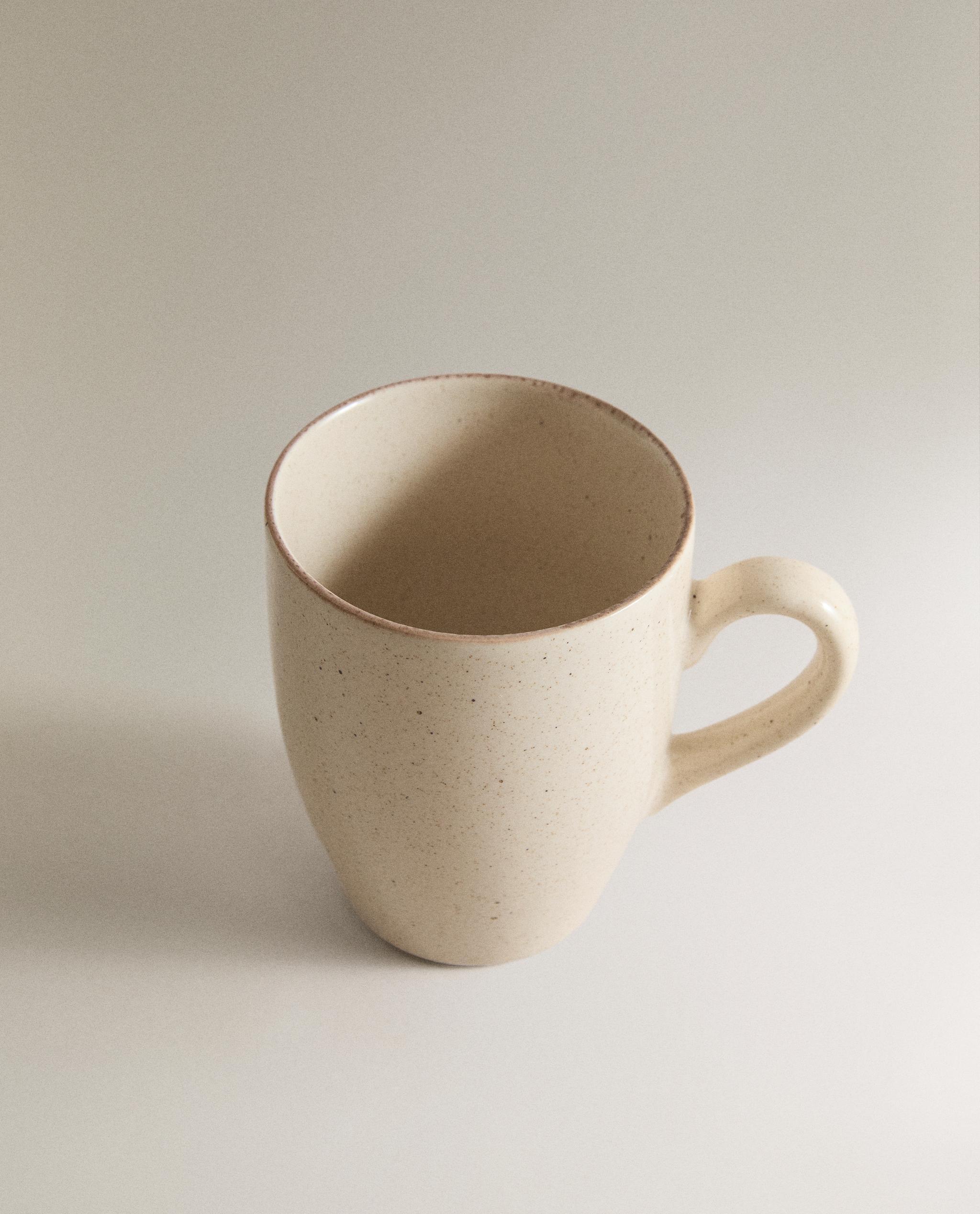 STONEWARE MUG WITH ANTIQUE FINISH RIM product thumbnail 7