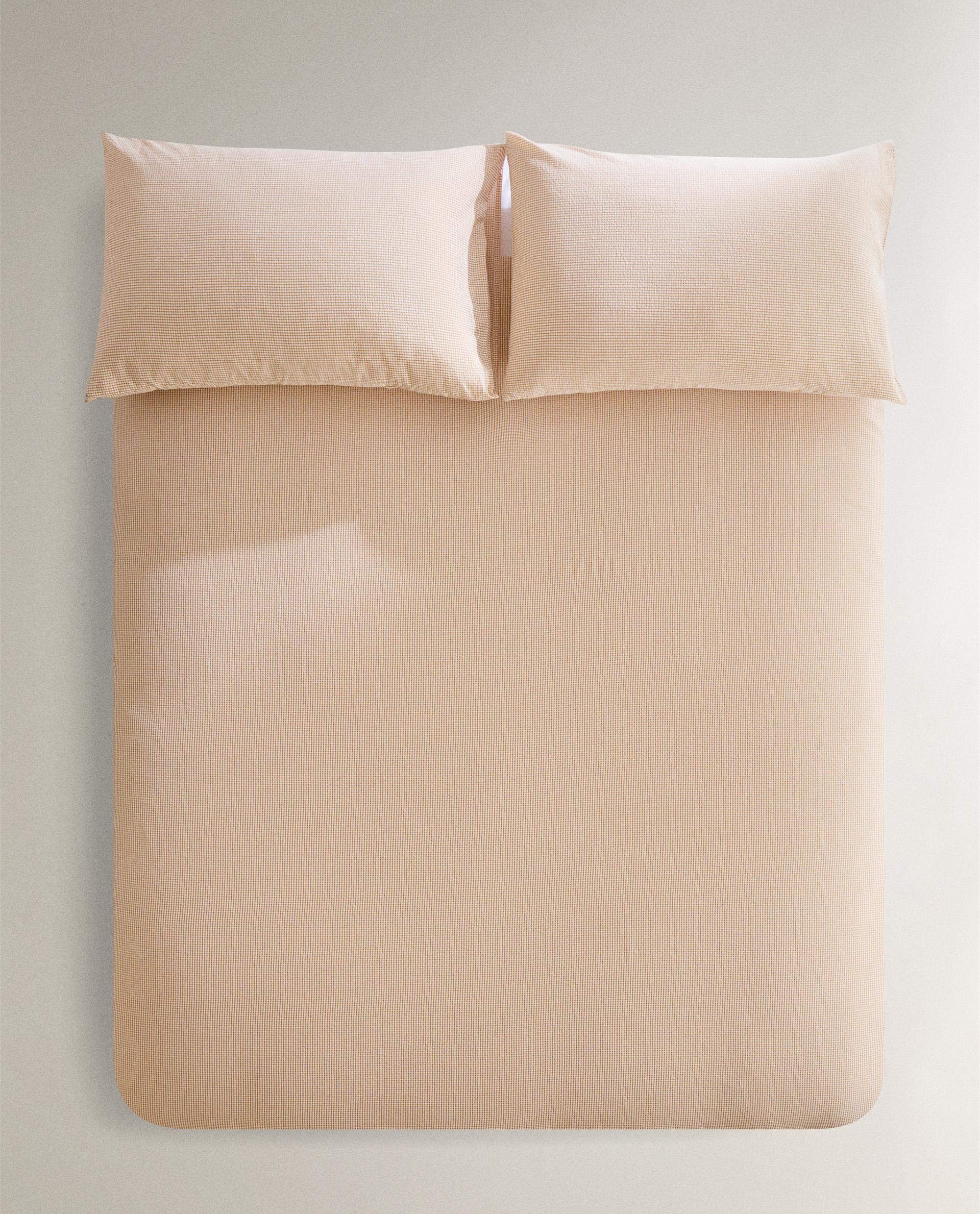 コットン シアサッカー チェック デュべカバー | Zara Home 日本/Japan