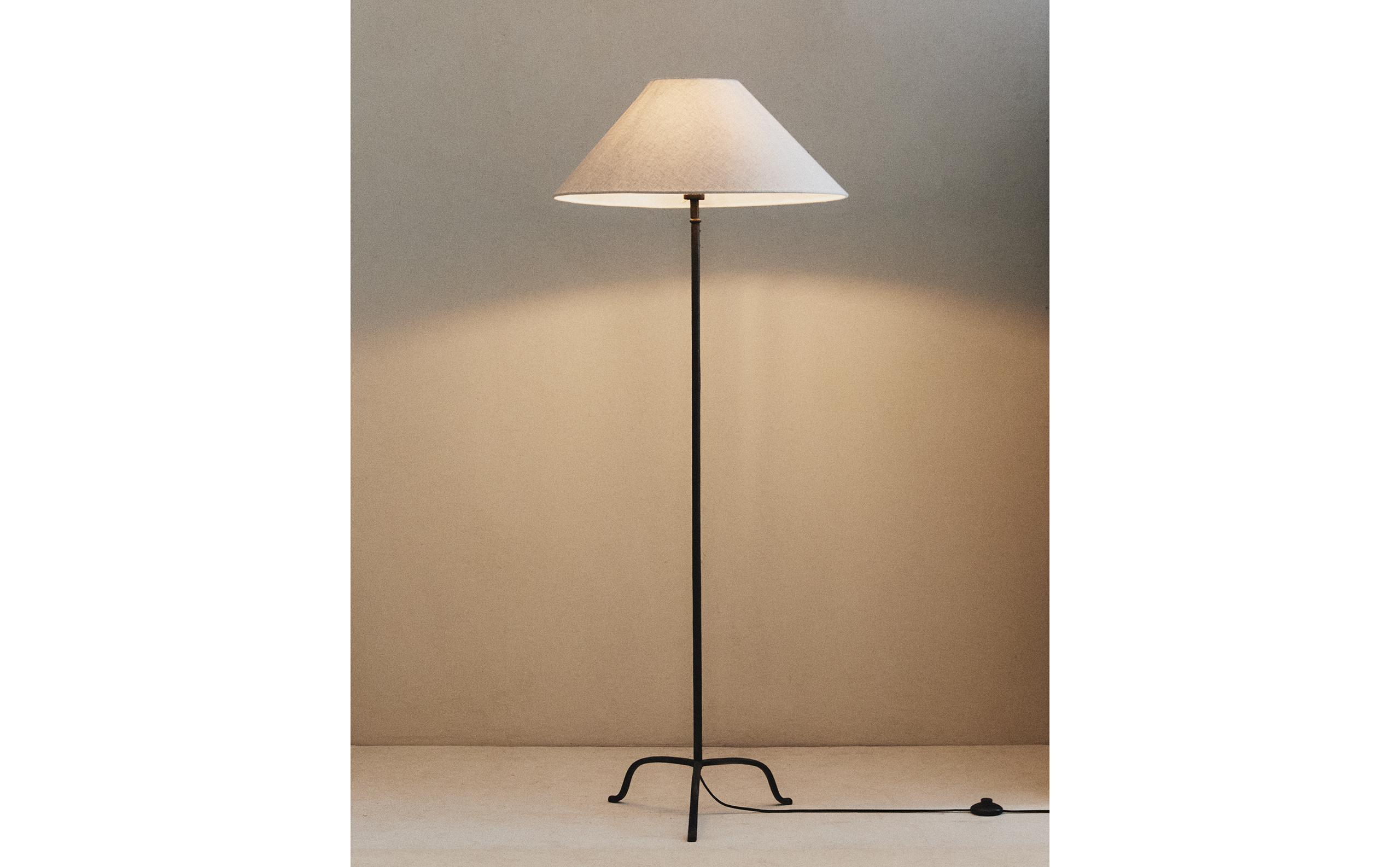 lux.pro Lampada da Terra Alta 173 cm Lampada a Stelo Curvo con Paralume Orientabile - Piantana con Abat-Jour Cilindrico in Tessuto - Bianco