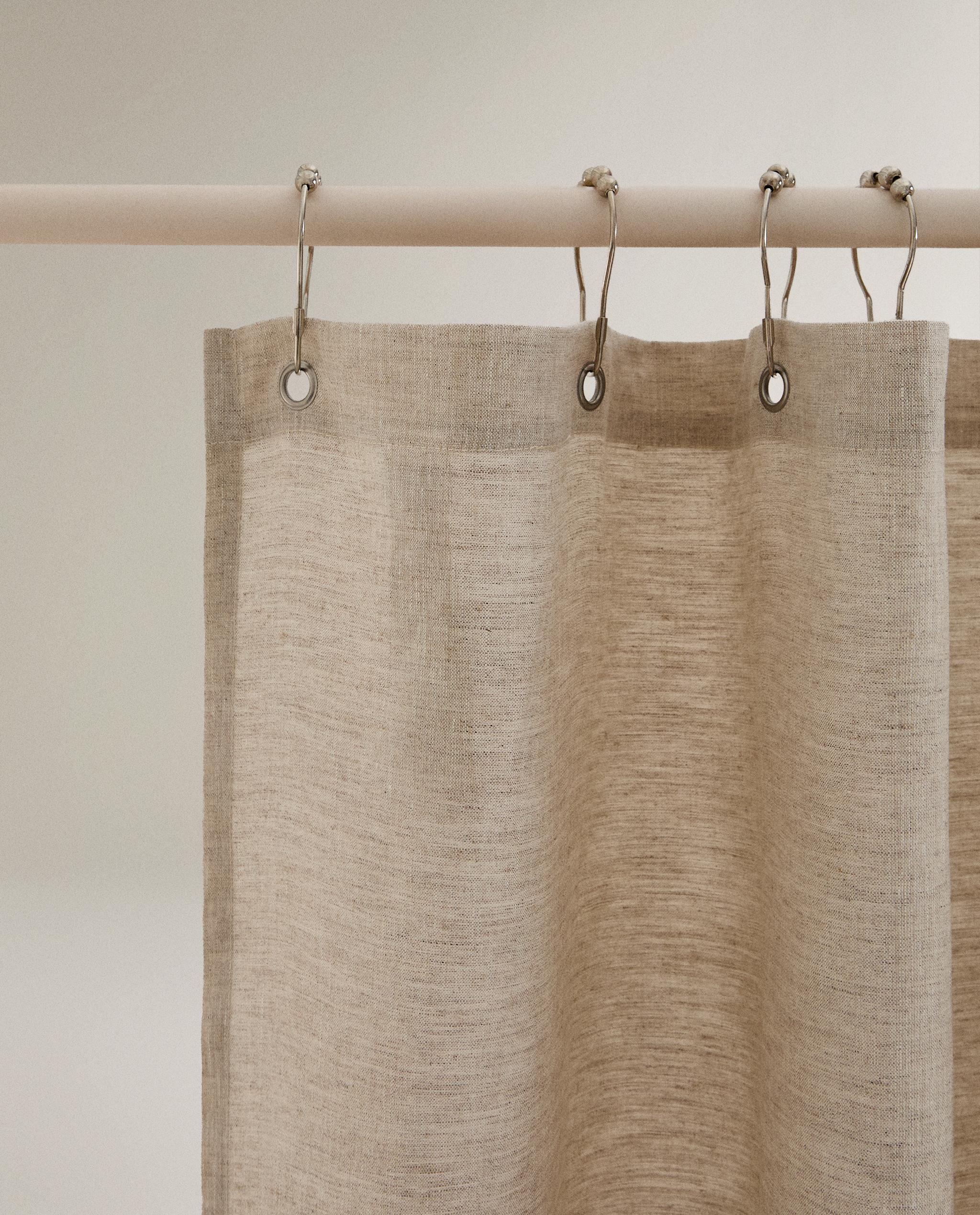 半透明 リネン シャワーカーテン | Zara Home 日本/Japan