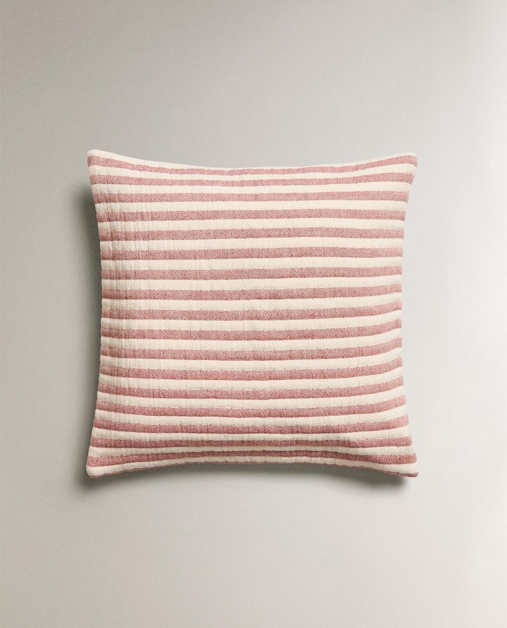 CHILDREN'S STRIPED MUSLIN CUSHION COVER